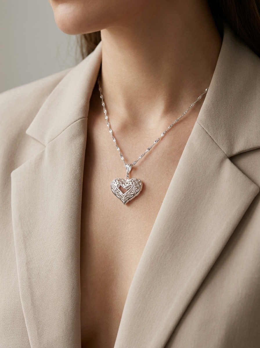 Filigree Heart Vault Pendant