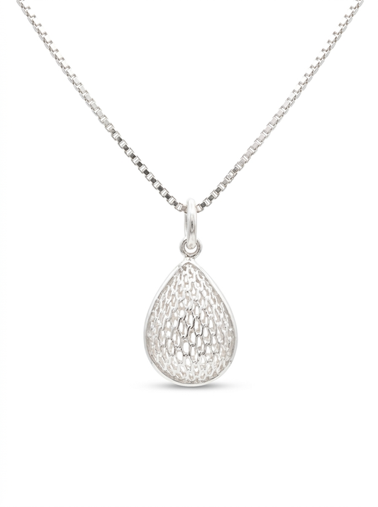 Basket-Weave Teardrop Vault Pendant