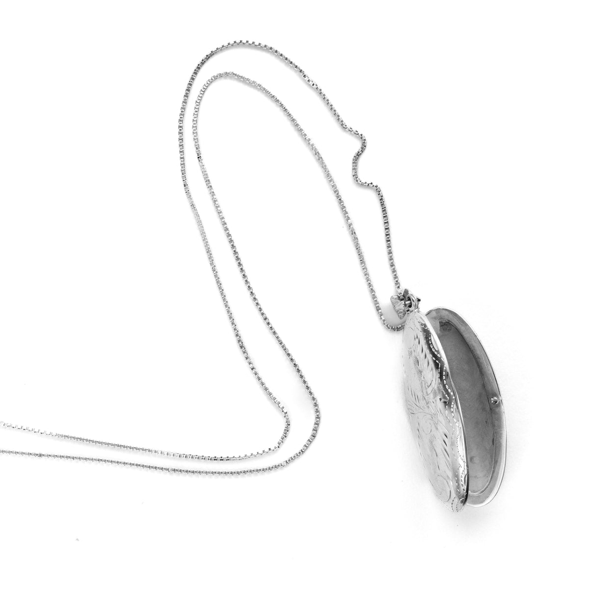 Oval Engraved Vault Locket