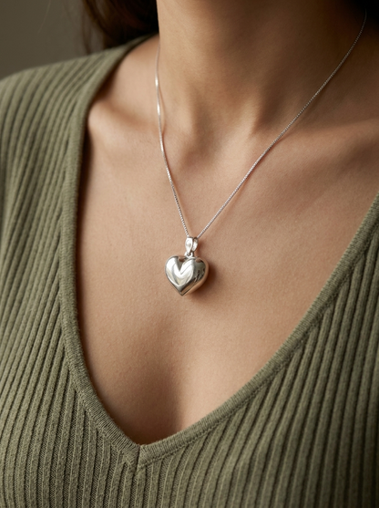 Puffy Heart Vault Pendant