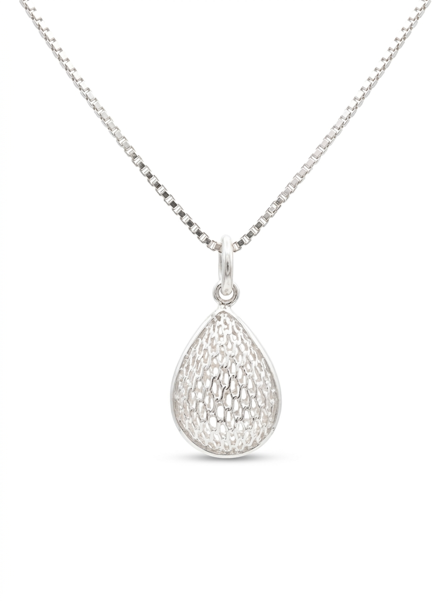 Basket-Weave Teardrop Vault Pendant
