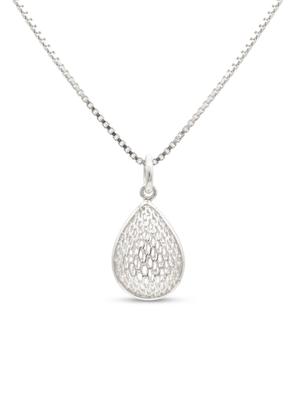 Basket-Weave Teardrop Vault Pendant